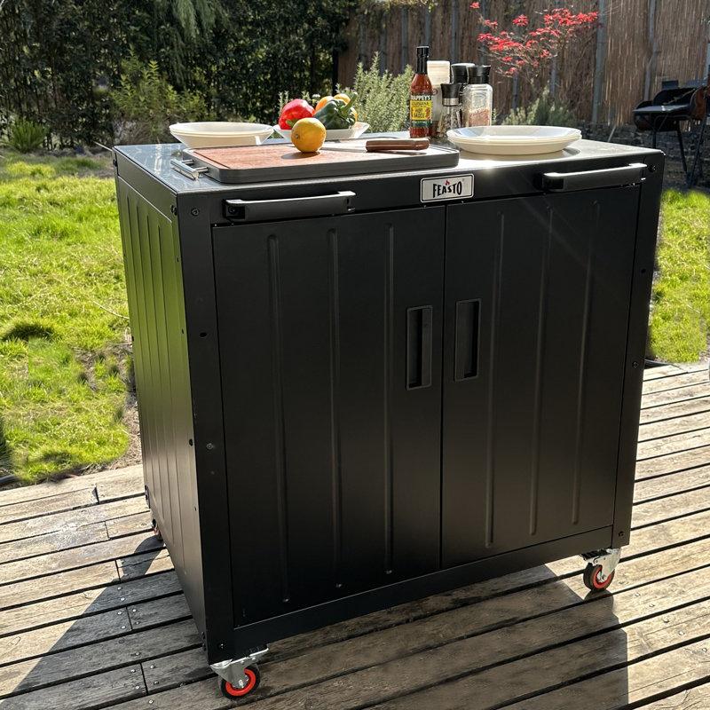 Wayfair Outdoor Kitchen Series 36" 304 Stainless Steel Freestanding Kitchen Grill Cart with Cabinet