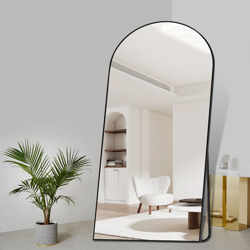Wayfair Oversized Arched Full Body Mirror With Stand – Wall-Mounted Or Freestanding Floor Mirror For Room Decor