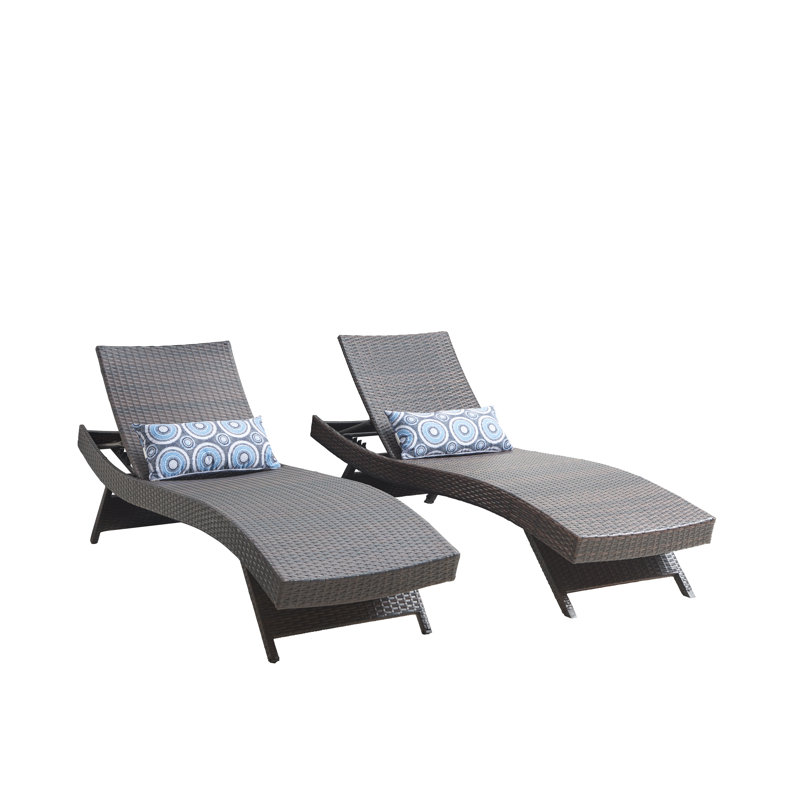 Wayfair Ozellar All Weather Outdoor Wicker Chaise Lounge