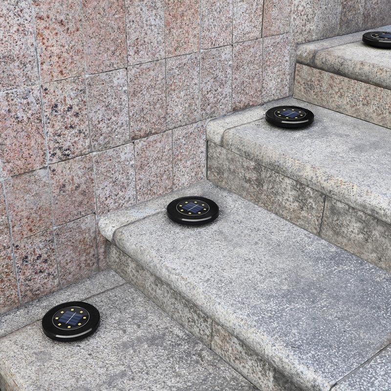 Wayfair Paradise By NEX Satin Solar Powered Integrated LED Metal Pathway Light Kit (Set Of 8)