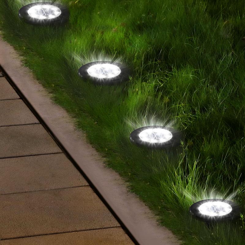 Wayfair Paradise By NEX Satin Solar Powered Integrated LED Metal Pathway Light Kit (Set Of 8)