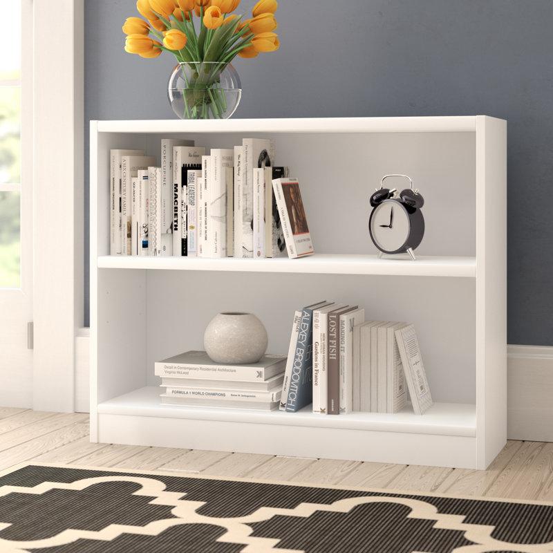 Wayfair Paulica Small 2 Shelf Bookcase Storage And Display Bookshelf For Home Office And Living Room