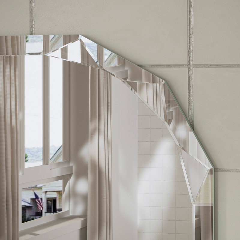 Wayfair Pearlette Oval Beveled Frameless Bathroom Vanity Mirror Decorative Wall Accent Mirror