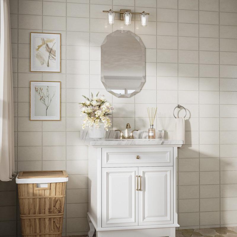 Wayfair Pearlette Oval Beveled Frameless Bathroom Vanity Mirror Decorative Wall Accent Mirror