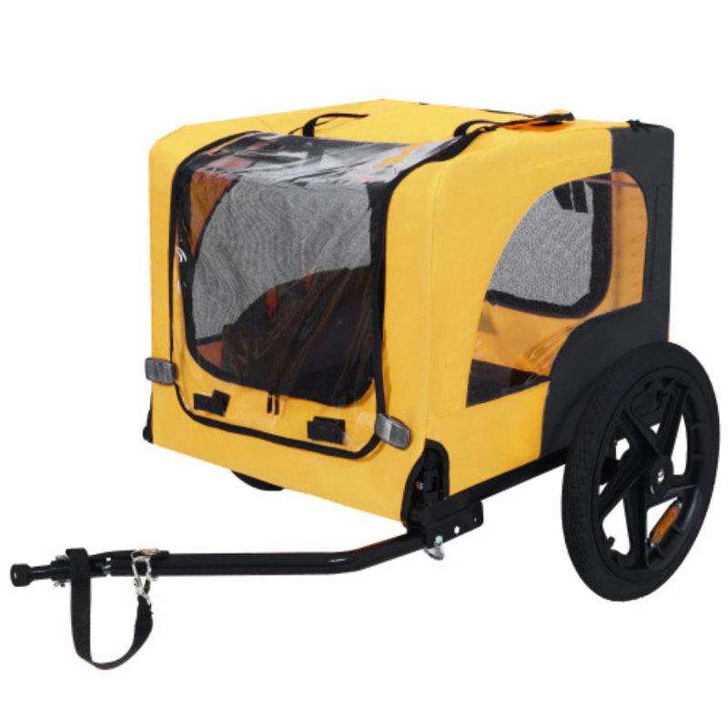 Wayfair Pet Bike Trailer Suitable For Small And Medium-sized Pets Easy-to-fold Frame Quick-release Wheels Non-slip Floor Internal Leash