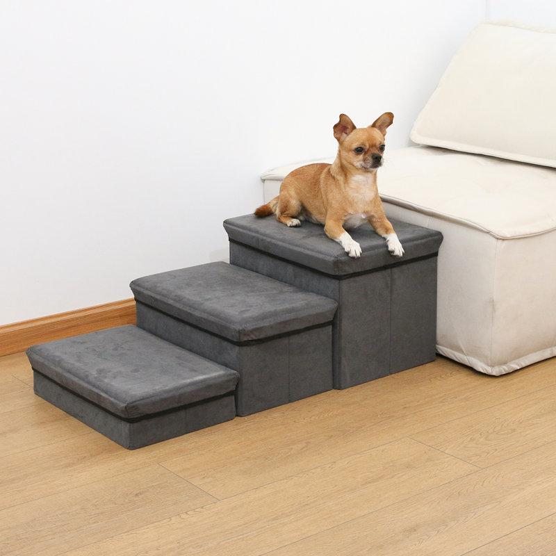 Wayfair Pet Stairs Step Ramp Folding Storage Stepper Pet Ladder For Dogs And Cats