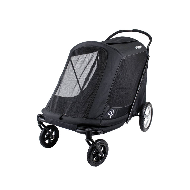 Wayfair Petique - Apollo Elite Light Wt. Pet Stroller For Large Senior Disabled& Multiple Pets; Bult-In Sturdy Ramp Low To Ground Air Tires Convertible Canopy Supports Up To 133 Lbs