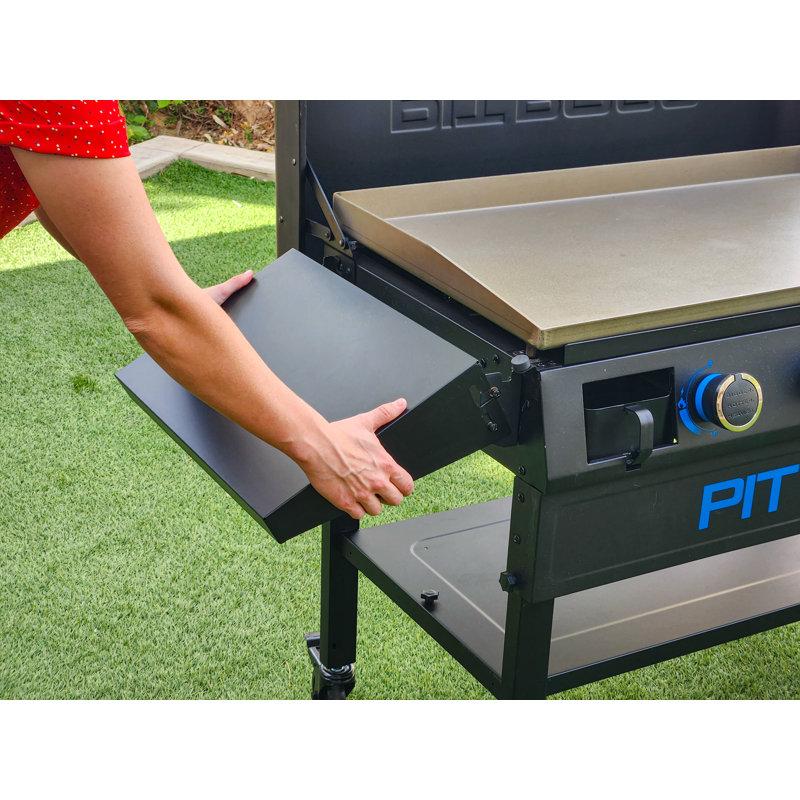 Wayfair Pit Boss 4 - Burner Deluxe Flat Top Gas Griddle With Side Shelves And Lid