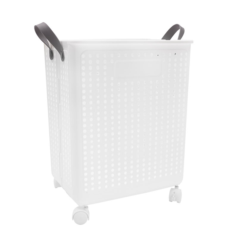 Wayfair Plastic Rolling Laundry Hamper With Handles
