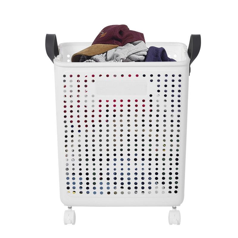 Wayfair Plastic Rolling Laundry Hamper With Handles