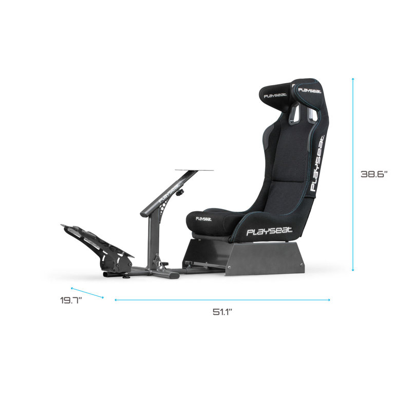 Wayfair Playseat® Evolution PRO ActiFit™ Lightweight Carbon Quality Steel Foldable Racing Simulator Cockpit With Innovative ActiFit™ Fabric And Tailored Gaming Comfort Black