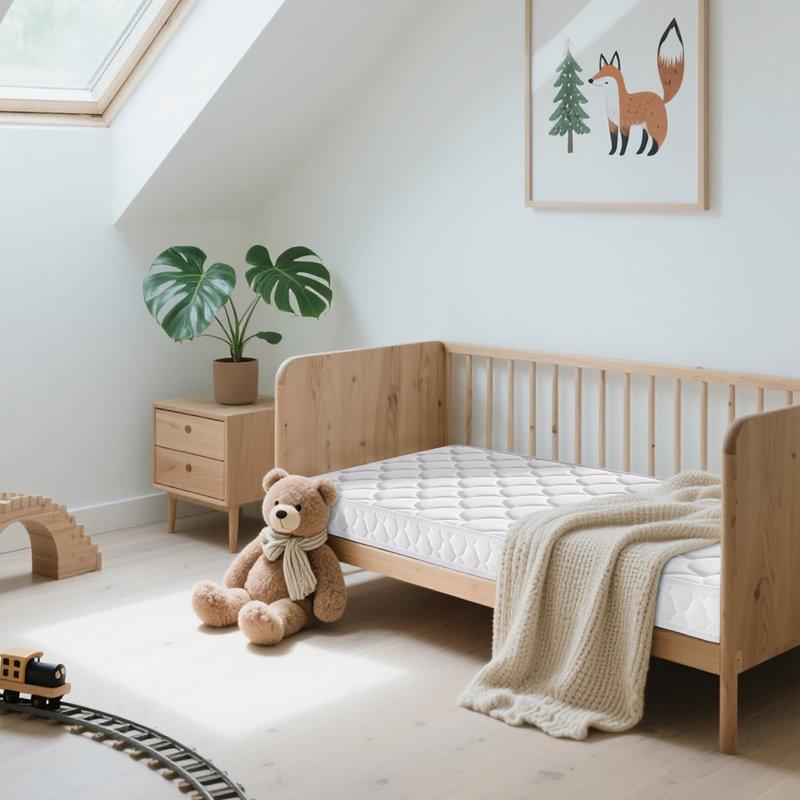 Wayfair Premium Hypoallergenic Baby Crib Mattress & Toddler Bed Mattress Breathable Cotton Surface Baby Mattress Comfort Memory Foam Balanced Soft And Firm -Toddler Mattress 52" X 27.6" X 5"