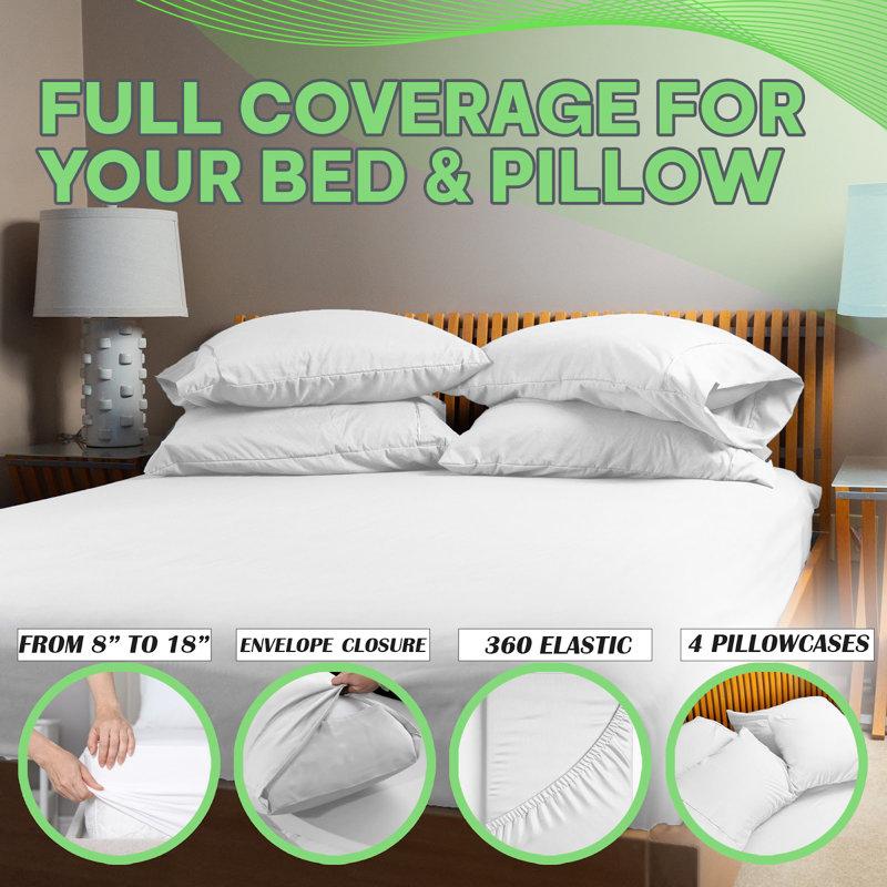 Wayfair Premium Rayon From Bamboo Blend Sheet Set With Deep Pockets Cooling And Breathable