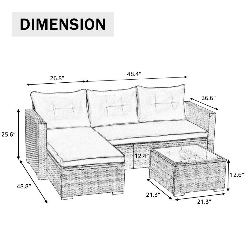 Wayfair Presious 350 - Person Patio Conversation Sets With Cushions