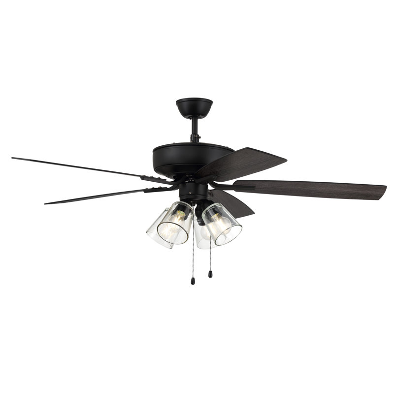 Wayfair Pro Plus 104 Clear 4 Light Kit 52'' Ceiling Fan With Light Kit