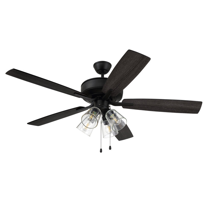 Wayfair Pro Plus 104 Clear 4 Light Kit 52'' Ceiling Fan With Light Kit