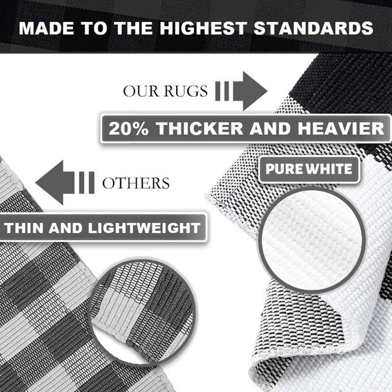 Wayfair Quintisha Buffalo Plaid Area Rugs Black And White Checkered Rug Outdoor Rugs