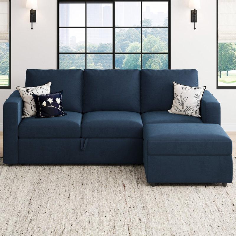 Wayfair Rafael L Shaped Sofa Pull Out Sofa Bed Convertible Modular Sectional Couch Sleeper For Apartment