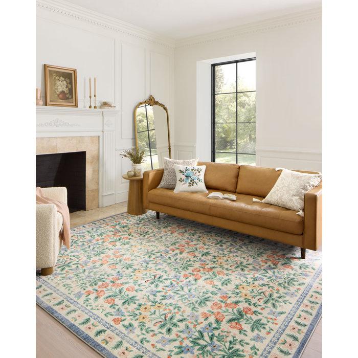 Wayfair Rifle Paper Co. x Loloi Eden Mughal Garden Cream Rug feat CloudPile