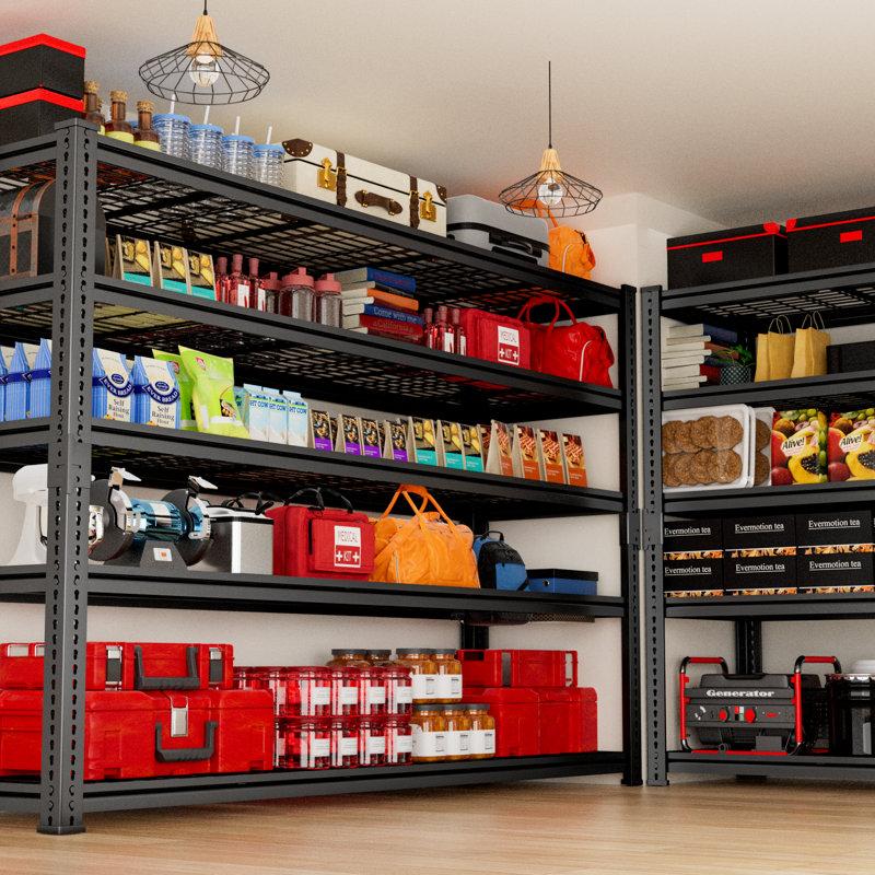 Wayfair Rikuto Adjustable Heavy Duty Metal Shelving Unit For Garage Pantry Storage Toolsheds Warehouses