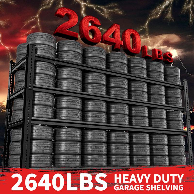 Wayfair Rikuto Adjustable Heavy Duty Metal Shelving Unit For Garage Pantry Storage Toolsheds Warehouses