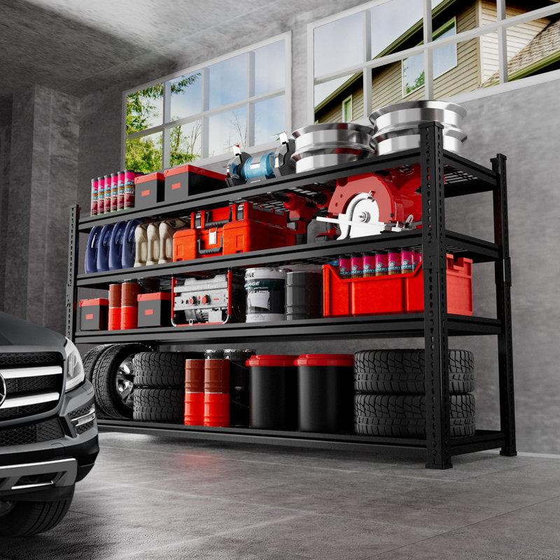 Wayfair Rikuto Adjustable Heavy Duty Metal Shelving Unit For Garage Pantry Storage Toolsheds Warehouses