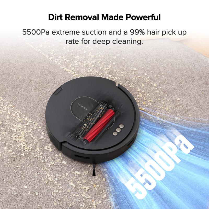 Wayfair Roborock Q5 DuoRoller+ Robot Vacuum Self-Emptying 5500 Pa Suction DuoRoller Brush Roborock Q55DuoRoller+