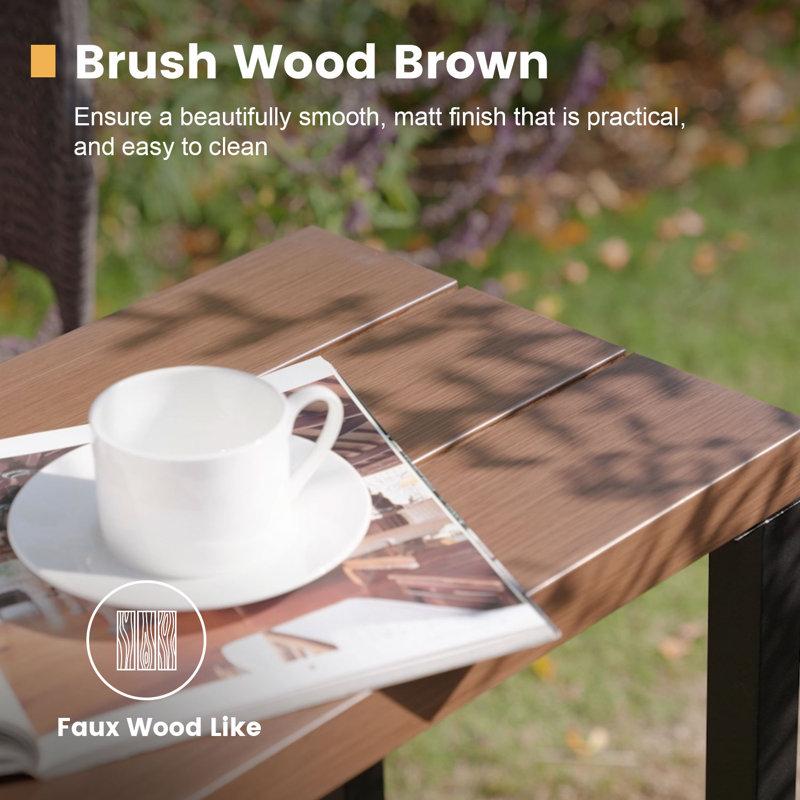 Wayfair Roca Rectangular 45.3'' L X 13.8'' W Outdoor Bar Table