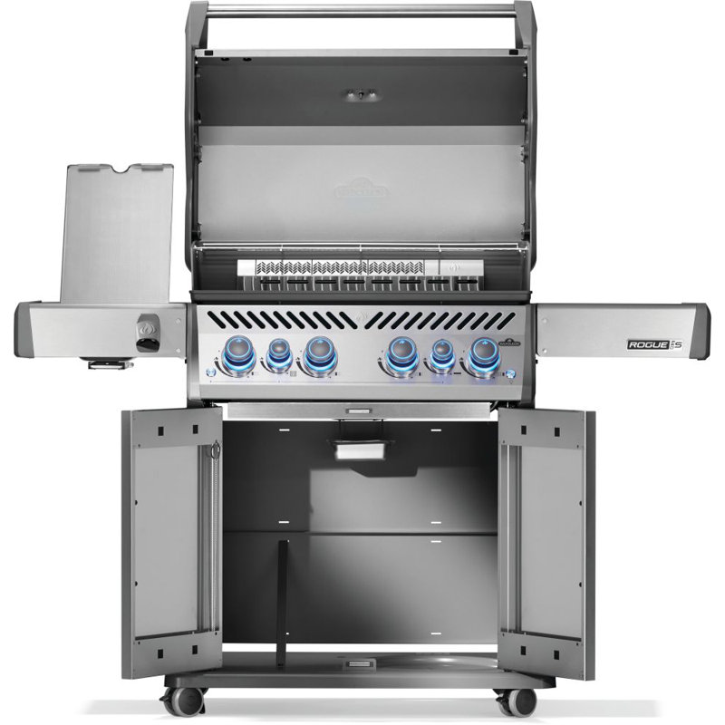 Wayfair Rogue® PRO-S 525 4-Burner Grill In Stainless Steel With Infrared Side And Rear Burner