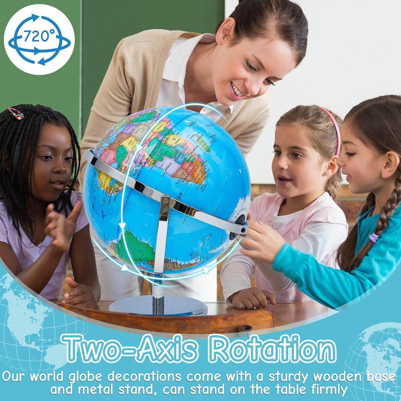 Wayfair Rotation Rewritable Light Up Globe With Stand World Globe