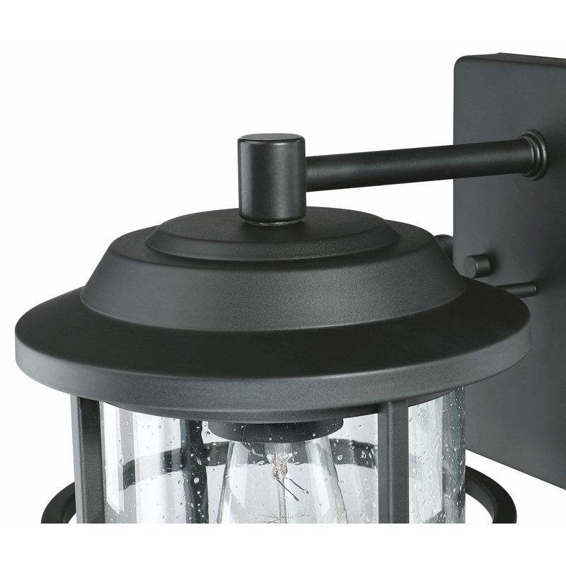 Wayfair Schlesinger Seeded Glass Outdoor Wall Light