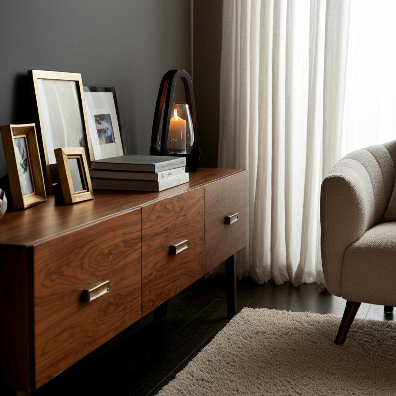 Wayfair Sculpted Wood Glass Hurricane Lantern For Decorative Use Mango Wood And Glass