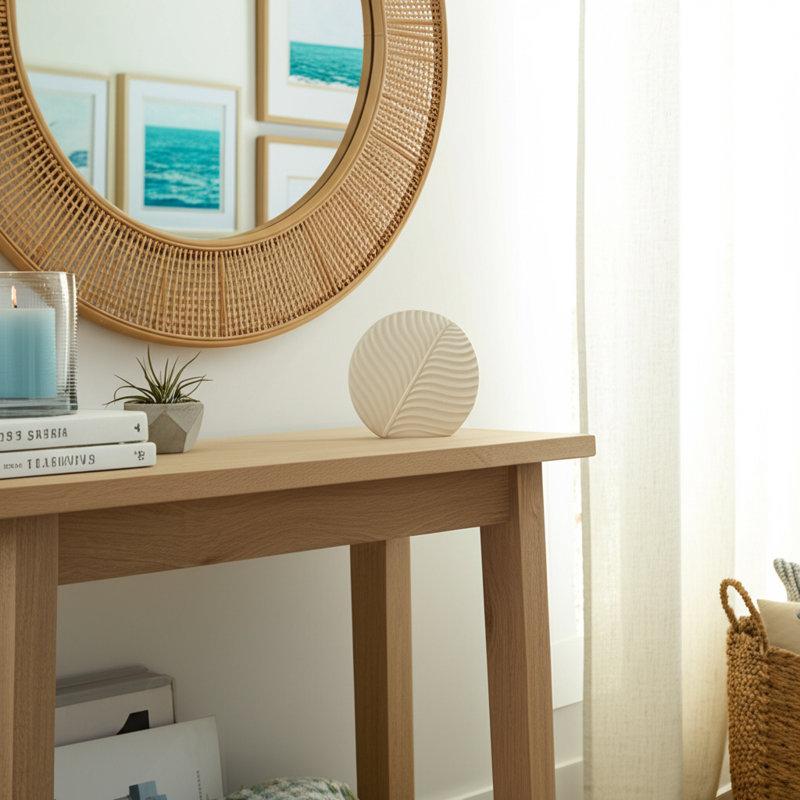 Wayfair Sculptural Tall Vase With Leaf Texture For Console And Entryway Design - Flower Vase For Home Decor