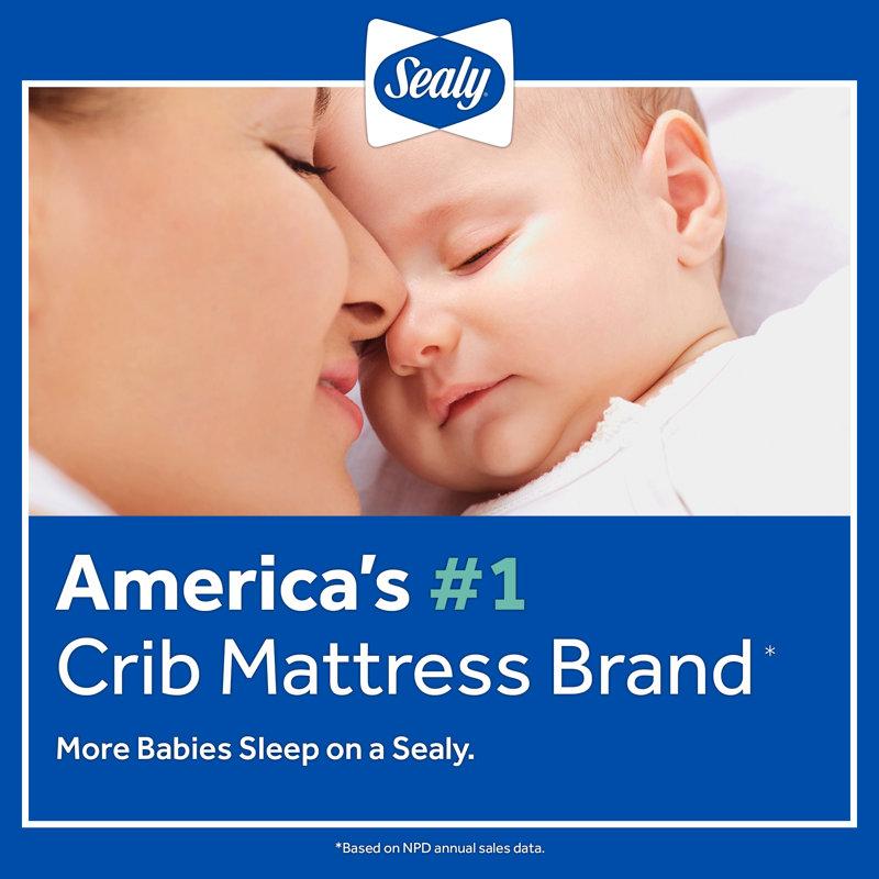 Wayfair Sealy Baby Premium Firm Hypoallergenic Baby Crib Mattress & Toddler Bed Mattress Waterproof Baby Mattress 150 Coils Air Quality Certified 52"x28"