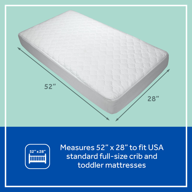 Wayfair Sealy Baby Stain Protection Waterproof Fitted Baby Crib Mattress Protector Machine Washable And Dryer Friendly 52x28"