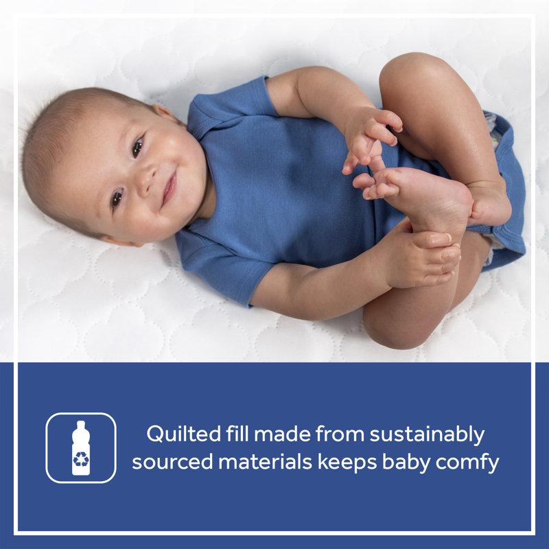 Wayfair Sealy Baby Stain Protection Waterproof Fitted Baby Crib Mattress Protector Machine Washable And Dryer Friendly 52x28"