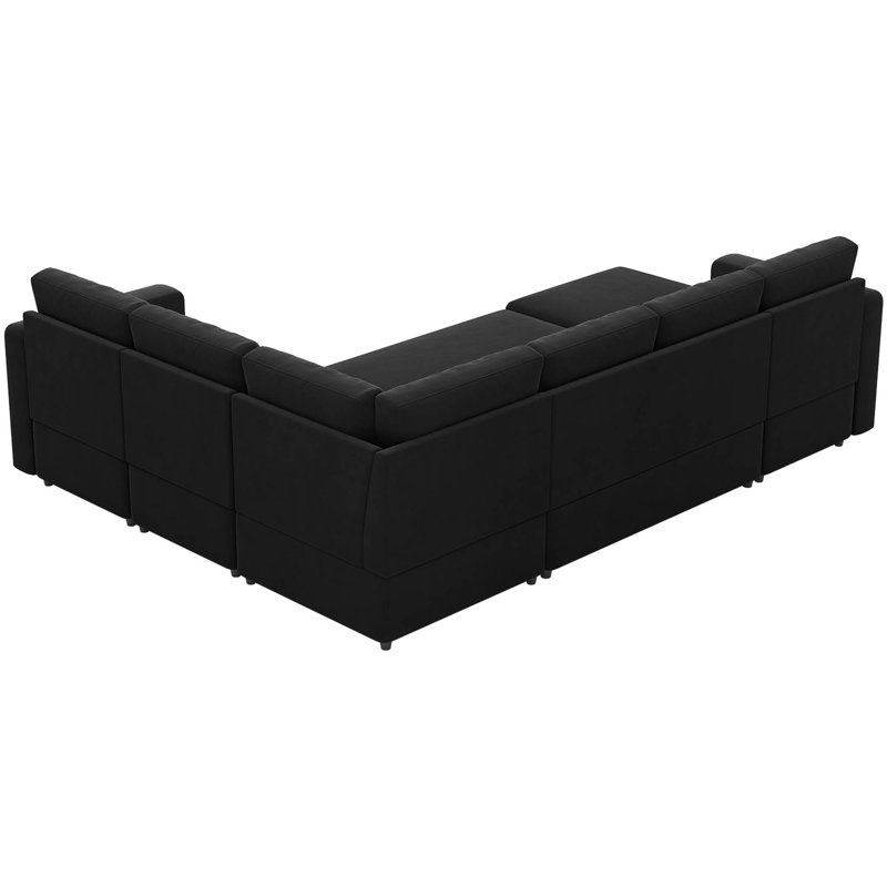 Wayfair Seybert Pull-Out Sofa Bed Sectional With Storage Ottoman