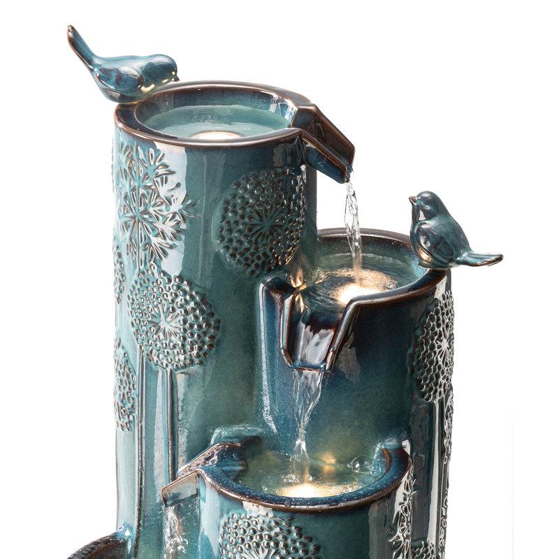 Wayfair Sharmina Weather Resistant Floor Fountain With Light