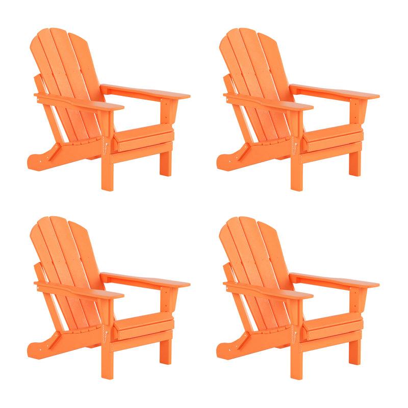 Wayfair Shawnna Plastic Folding Adirondack Chair (Set Of 4)