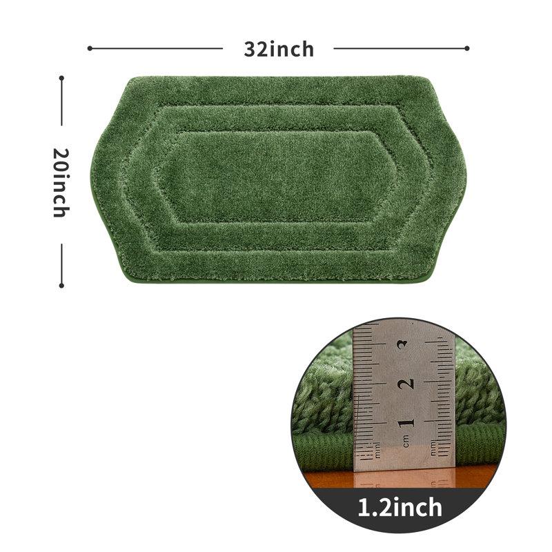 Wayfair Shilynn Non-Slip Bath Rug – Soft Absorbent Polyester Skid-Resistant Backing Machine Washable