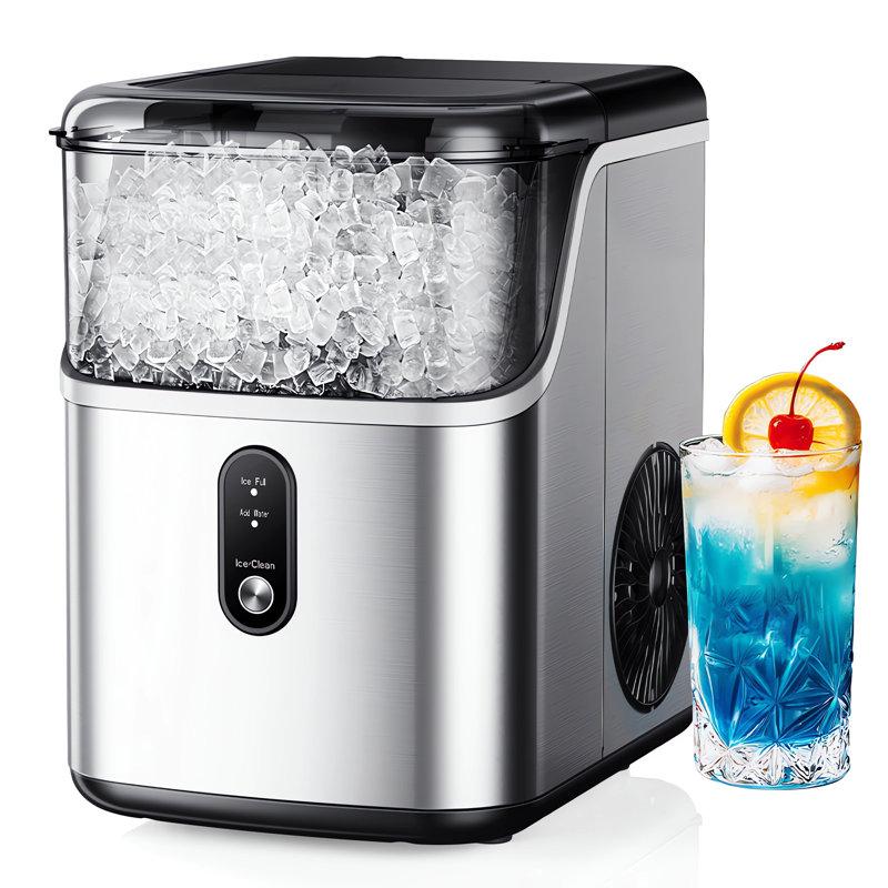 Wayfair Simzlife 35 Lbs. Daily Production Nugget Stainless Steel Kitchen Countertop Ice Makers Chewable Ice Maker Machine for Camping and Party