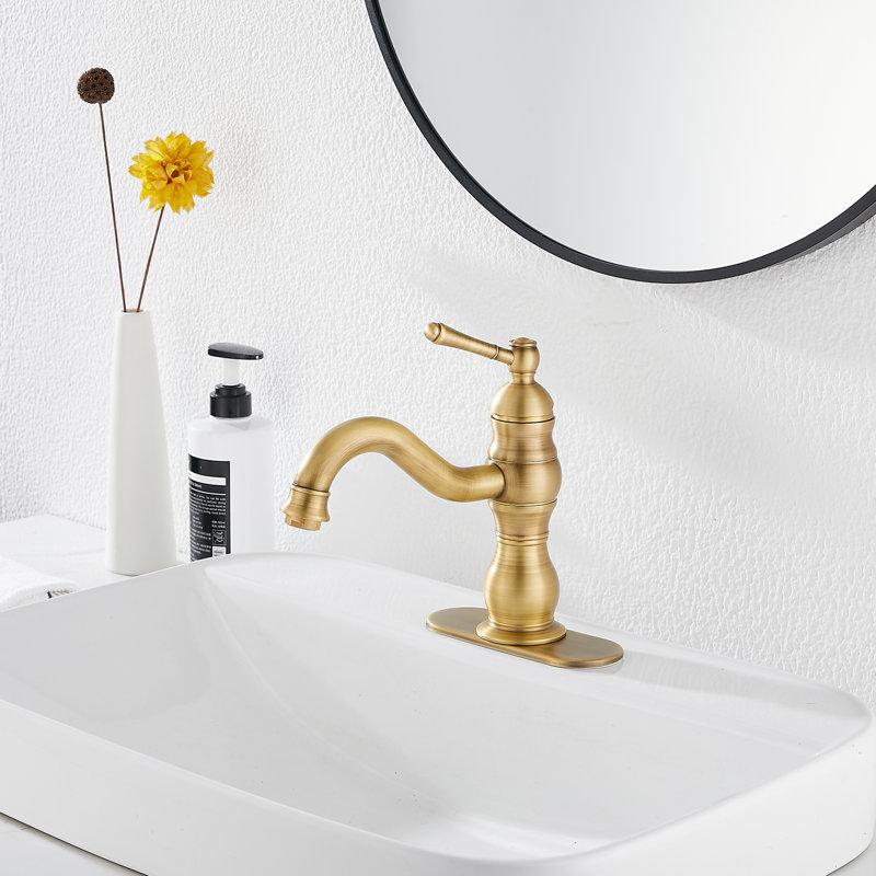 Wayfair Single-Hole Single-handle Bathroom Faucet With Drain Assembly 9315-ATI