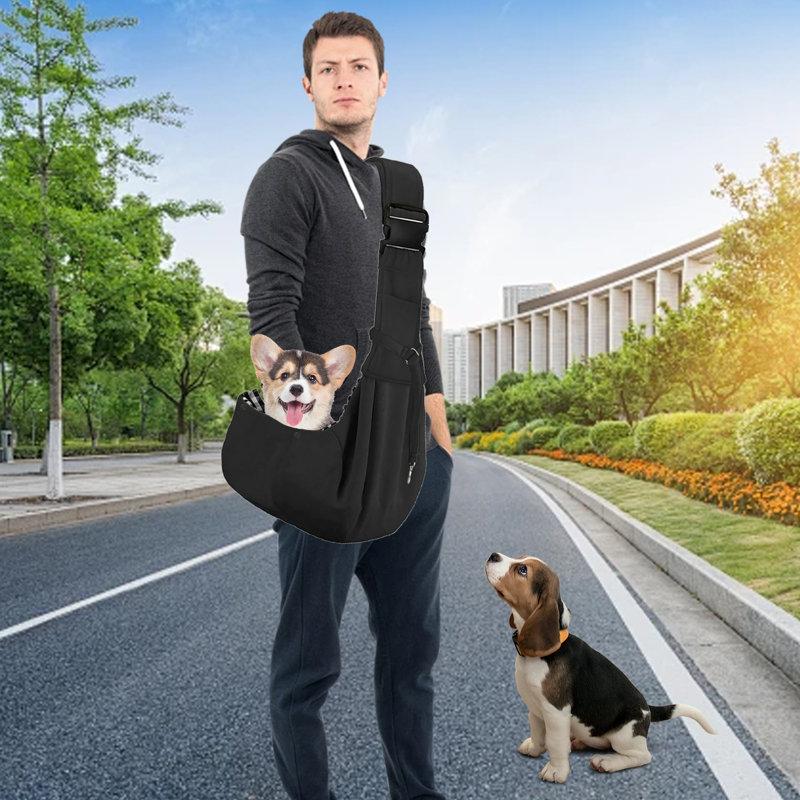 Wayfair Small Pet Sling Carrier Reversible Tote Bag For Outdoor Travel