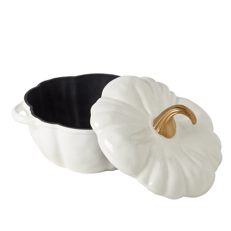 Wayfair Smith And Clark Cast Iron Pumpkin Figural Dutch Oven