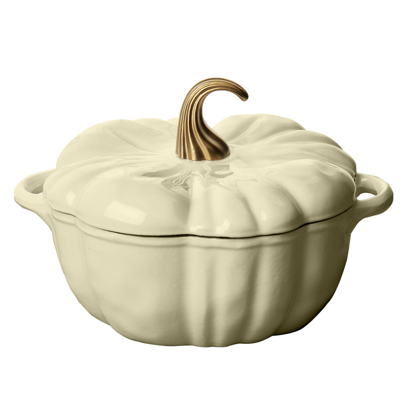 Wayfair Smith and Clark Cast Iron Pumpkin Figural Dutch Oven