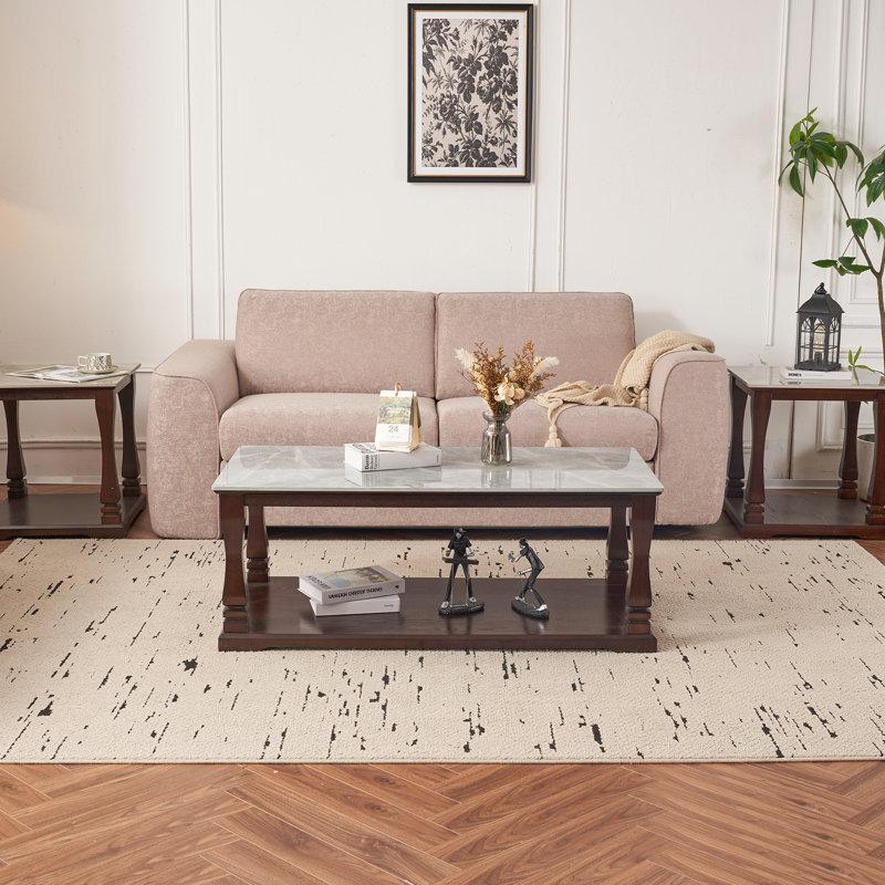 Wayfair Solid Wood Rectangular Coffee Table With Storage Shelf For Living Room