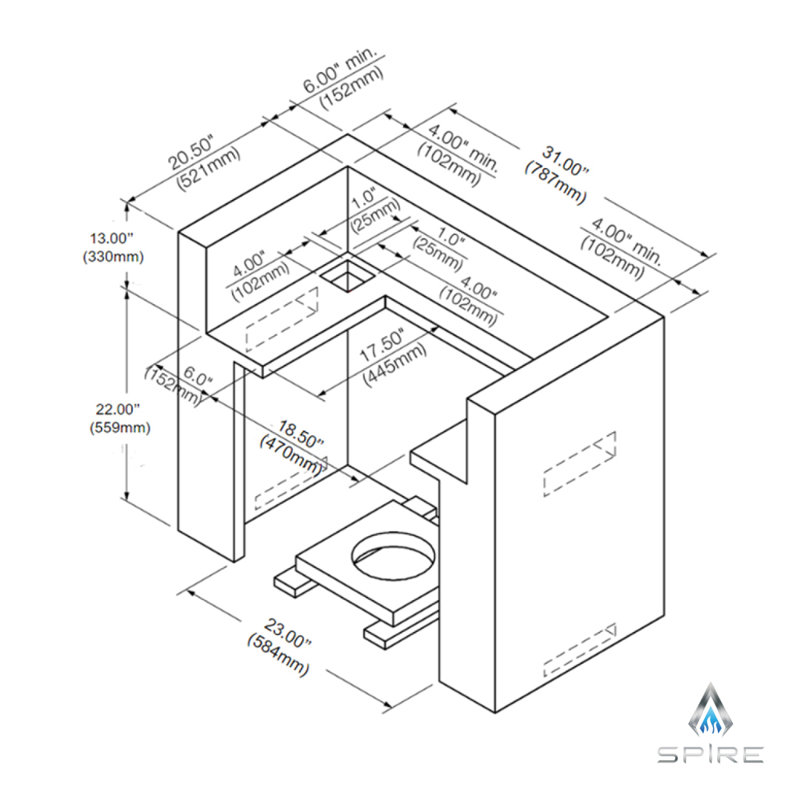 Wayfair Spire 5-Burner Built-in Grill Head With Rear Burner