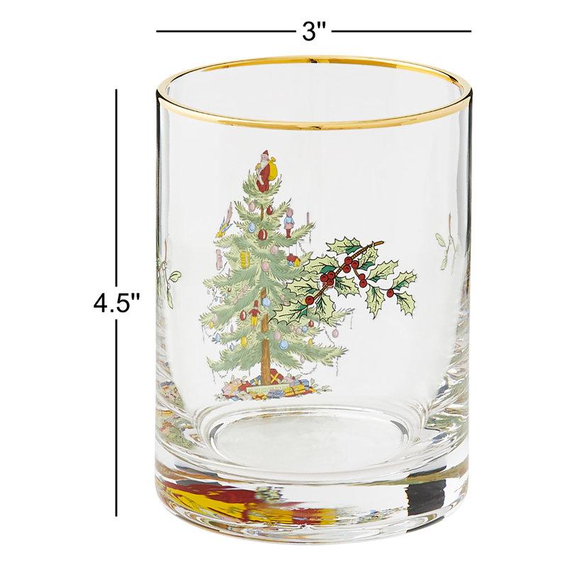 Wayfair Spode Christmas Tree Dof Glasses 14 Oz (Set Of 4)