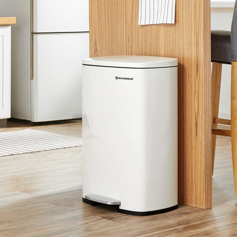 Wayfair Stainless Steel Step On Fingerprint-resistant Trash Can with Back Handle