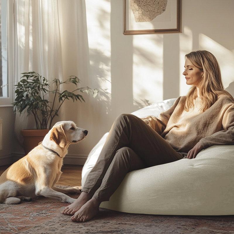 Wayfair Standard Bean Bag Chair For Adults Pre-Filled Furniture With Soft Removable Cover Comfy Kids Refillable Sofa For Living Room Bedroom Dorm